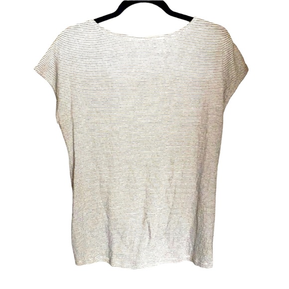 Lucky Brand Tie Front Pinstripe Top - Picture 2 of 4